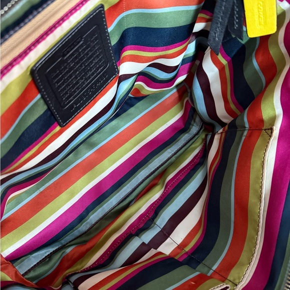 Authentic Coach Black Leather Bleeker Legacy Tote Bag! - Picture 9 of 13